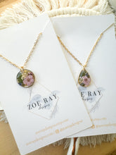 Load image into Gallery viewer, Small Purple Flower Pendant
