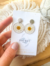 Load image into Gallery viewer, Silver Daisy Circles
