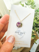Load image into Gallery viewer, Pink and Purple Floral Pendant
