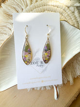 Load image into Gallery viewer, Colorful Floral Long Teardrops
