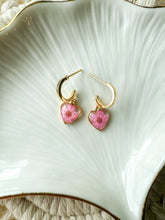Load image into Gallery viewer, Dainty Heart Huggie Hoops

