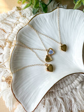 Load image into Gallery viewer, Gold Vermeil/ Gold Filled Forget Me Not Locket

