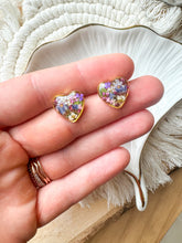 Load image into Gallery viewer, Wildflower Heart Studs
