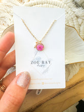 Load image into Gallery viewer, Pink Flower and Pearl Pendant
