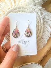 Load image into Gallery viewer, Pink Floral Teardrops - Medium
