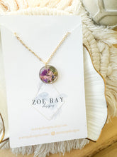 Load image into Gallery viewer, Pink and Purple Floral Pendant

