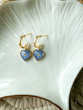 Load image into Gallery viewer, Dainty Heart Huggie Hoops
