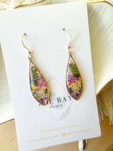 Load image into Gallery viewer, Colorful Floral Long Teardrops
