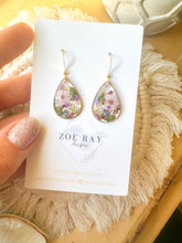 Load image into Gallery viewer, Purple Floral Teardrops - Medium

