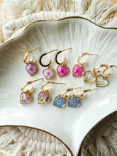 Load image into Gallery viewer, Dainty Heart Huggie Hoops
