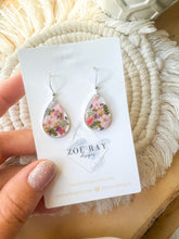 Load image into Gallery viewer, Pink Floral Teardrops - Medium
