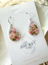Load image into Gallery viewer, Pink Floral Teardrops - Medium
