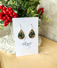 Load image into Gallery viewer, Green Festive Teardrops
