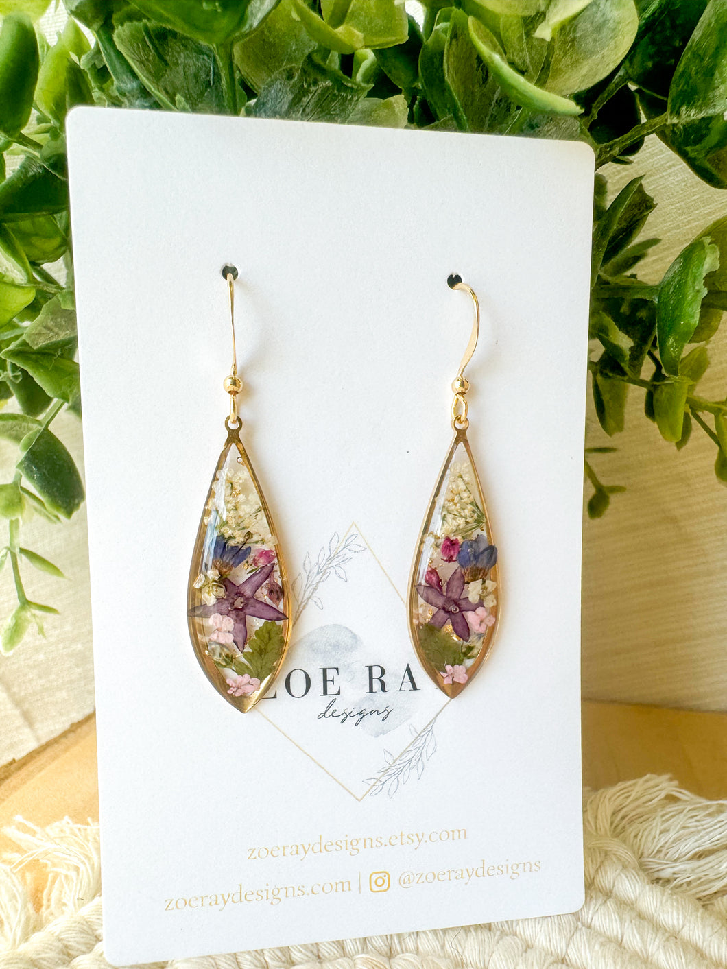 Star Flower Long Teardrops