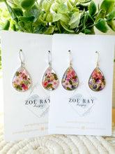 Load image into Gallery viewer, Pink Floral Teardrops - Medium
