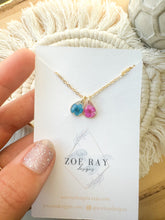 Load image into Gallery viewer, Pink and Blue Double Pendant
