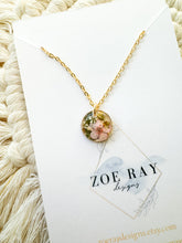 Load image into Gallery viewer, Dainty Pink Floral Pendant
