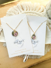 Load image into Gallery viewer, Small Purple Flower Pendant
