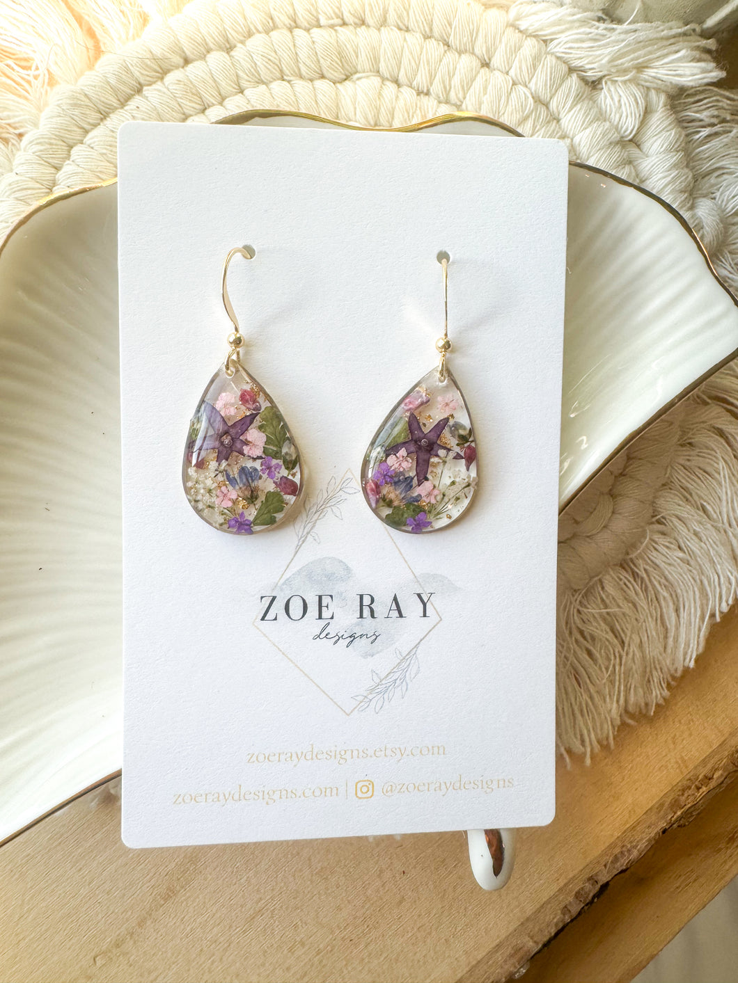 Star Flower Teardrops - Medium