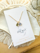 Load image into Gallery viewer, Forget Me Not and Fern Double Pendanr
