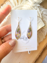 Load image into Gallery viewer, Colorful Floral Long Teardrops
