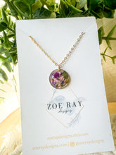 Load image into Gallery viewer, Pink and Purple Floral Pendant
