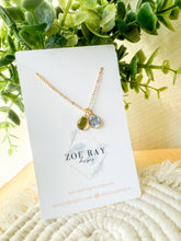 Load image into Gallery viewer, Forget Me Not and Fern Double Pendanr
