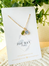 Load image into Gallery viewer, Forget Me Not and Fern Double Pendanr
