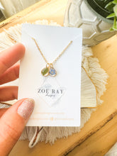 Load image into Gallery viewer, Forget Me Not and Fern Double Pendanr
