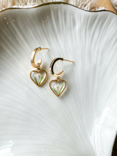 Load image into Gallery viewer, Dainty Heart Huggie Hoops
