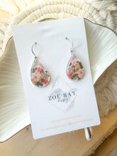 Load image into Gallery viewer, Pink Floral Teardrops - Medium
