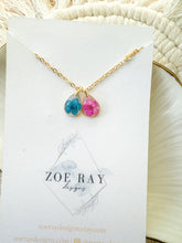 Load image into Gallery viewer, Pink and Blue Double Pendant
