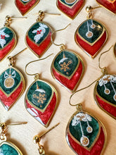 Load image into Gallery viewer, Green and Red Ornament Dangles
