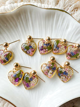 Load image into Gallery viewer, Wildflower Heart Dangles
