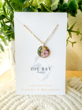 Load image into Gallery viewer, Small Purple Flower Pendant
