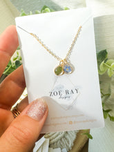 Load image into Gallery viewer, Forget Me Not and Fern Double Pendanr
