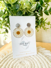 Load image into Gallery viewer, Silver Daisy Circles
