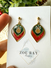 Load image into Gallery viewer, Green and Red Ornament Dangles
