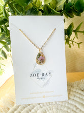Load image into Gallery viewer, Small Purple Flower Pendant
